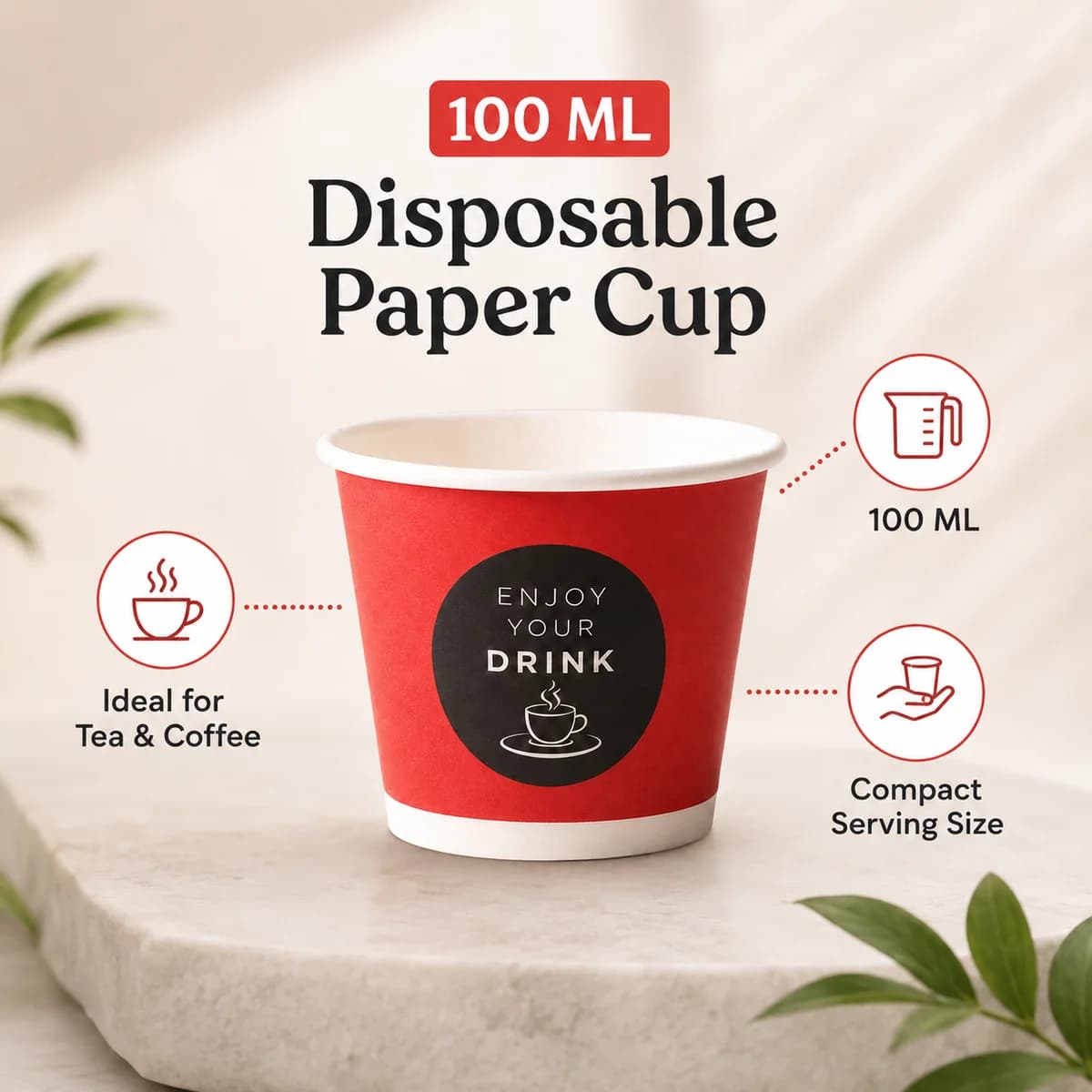 100ml Paper Cups Packet