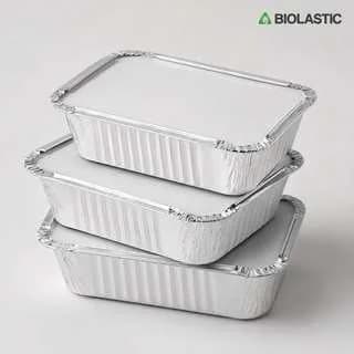 Aluminium Foil Food Container 450 ML - 100 Pieces - image 2