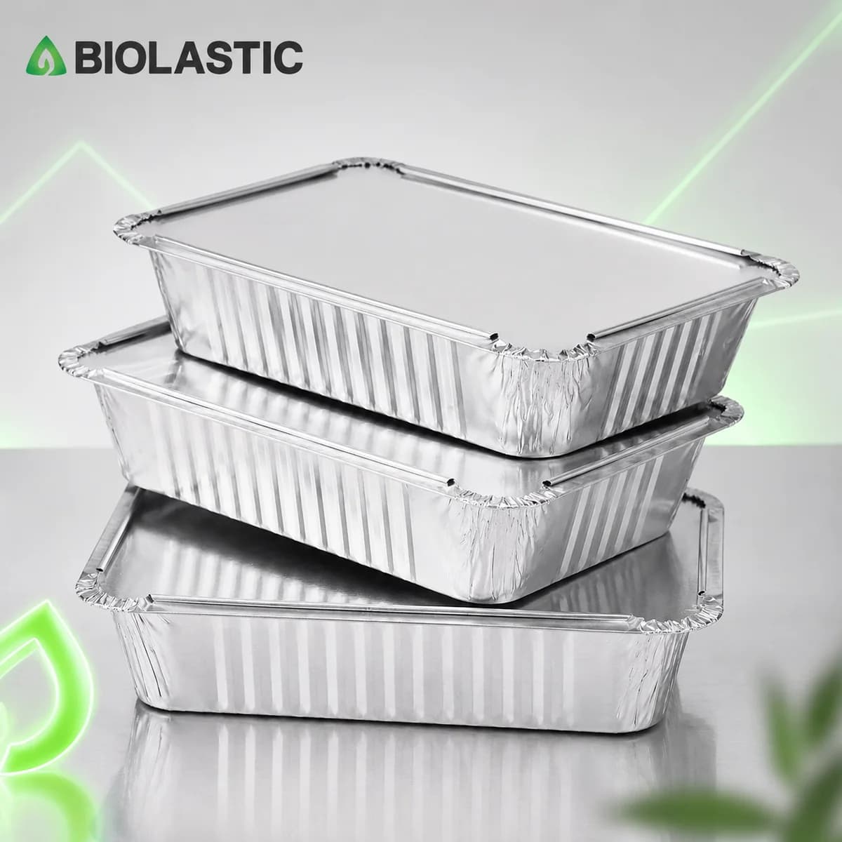 Aluminium Foil Food Container with Lid - 650 ML (100 Pieces)