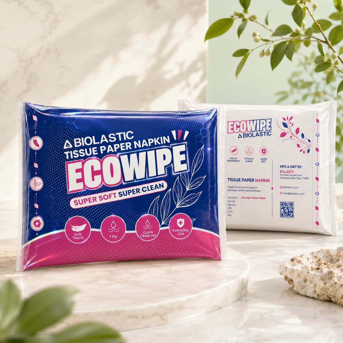 Ecowipe Hard Paper Napkins - 70 Pieces - image 6